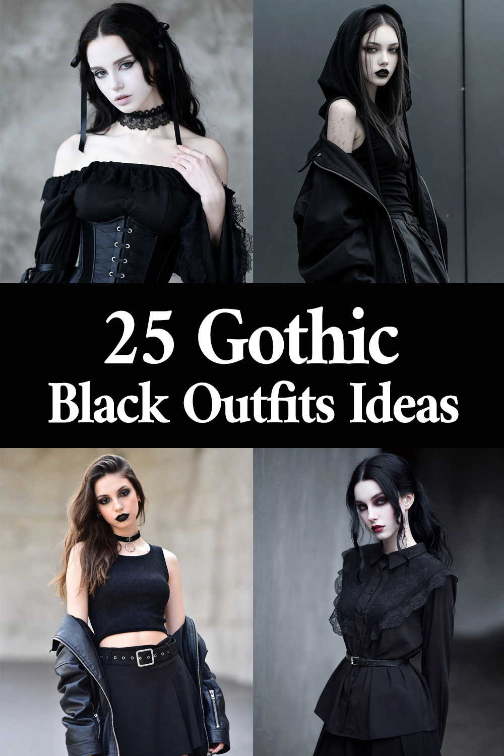 gothic black outfit ideas
