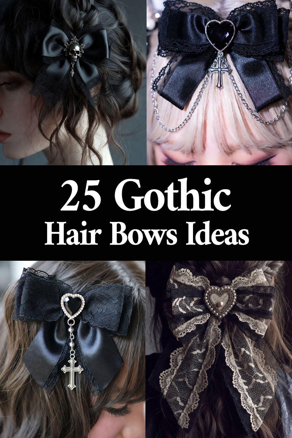 gothic hair bows ideas