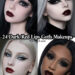 dark red lips gothic makeup ideas