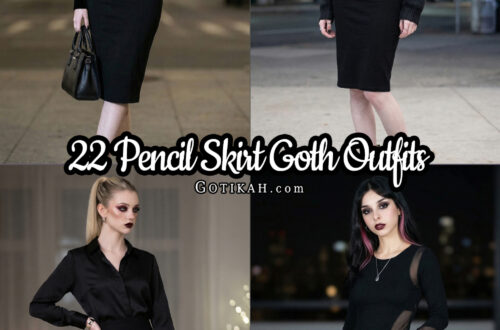 pencil skirt goth outfits
