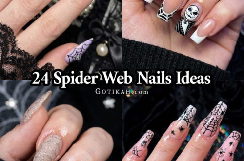 spider web nails ideas